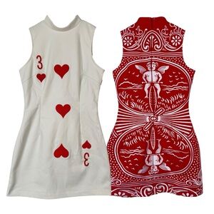 Fashion Brand Company XS Three Of Hearts Throuple Love Triangle Mini Dress